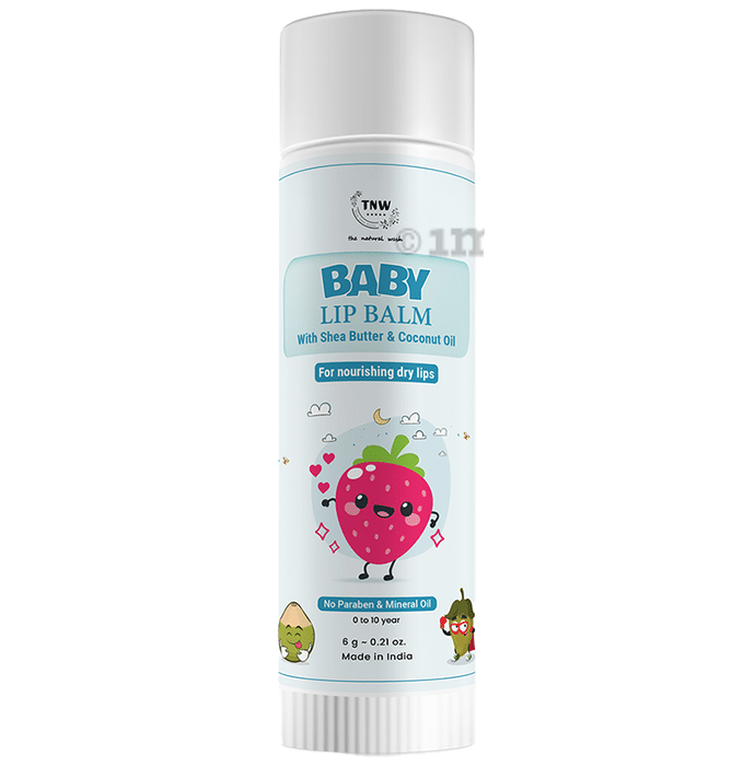 TNW- The Natural Wash Baby Lip Balm for 0 to 10 Years with Shea Butter & Coconut Oil