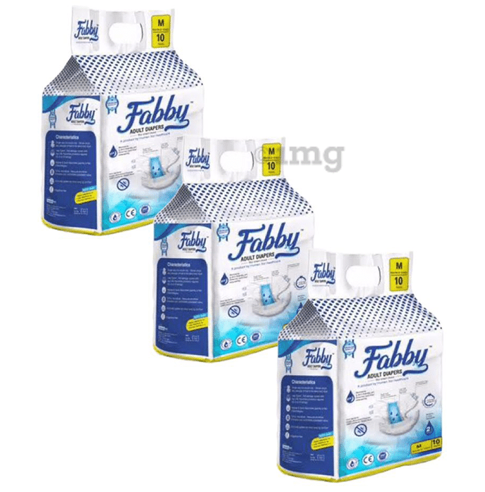 Fabby Fabby Adult Diaper (10 Each) Medium