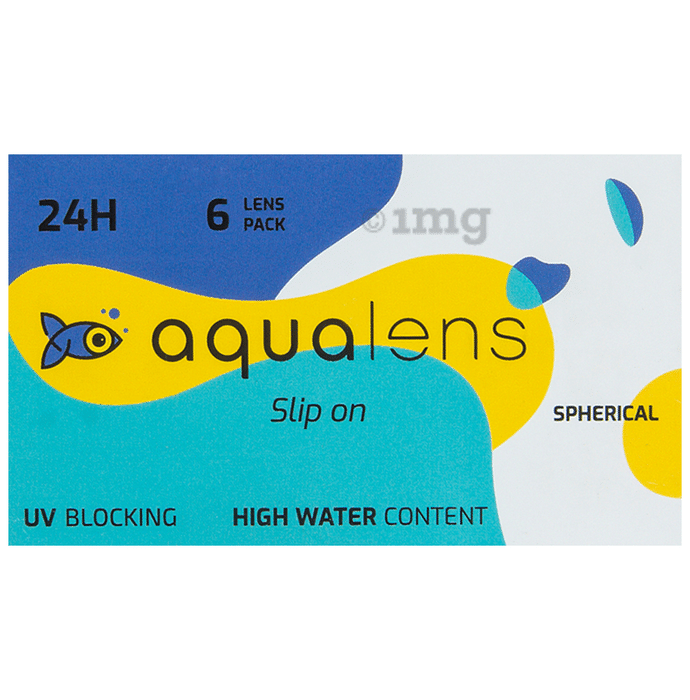 Aqualens 24H Contact Lens with High Water Content & UV Protection Optical Power -2.25 Transparent Spherical