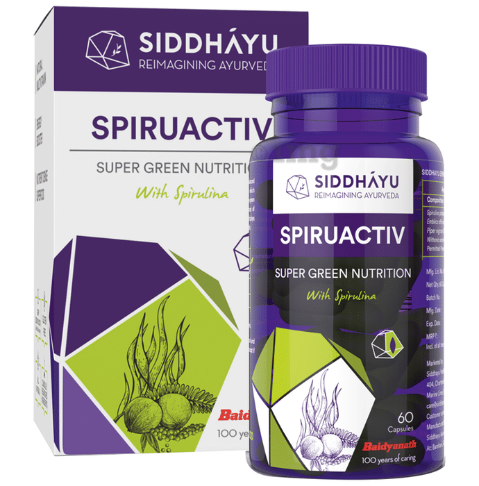 Siddhayu Spiruactiv Super Green Nutrition Capsule