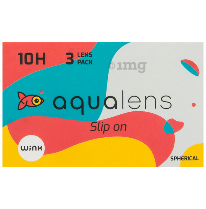 Aqualens 10H Monthly Disposable Contact Lens with UV Protection Optical Power -2.25 Transparent Spherical