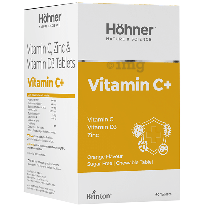 Hohner Vitamin C+ Chewable Tablet Orange Sugar Free