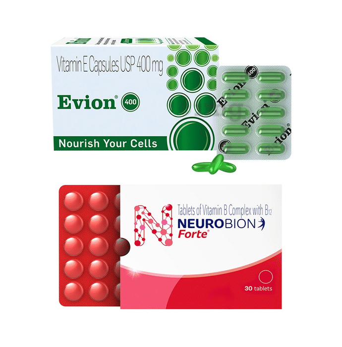 Combo Pack of Neurobion Forte Tablet (30) & Evion 400mg Capsule (10)