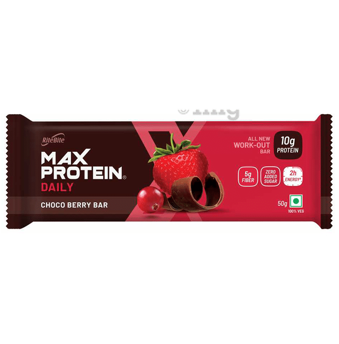 RiteBite Max Protein Daily 10 gm Protein Bar Choco Berry