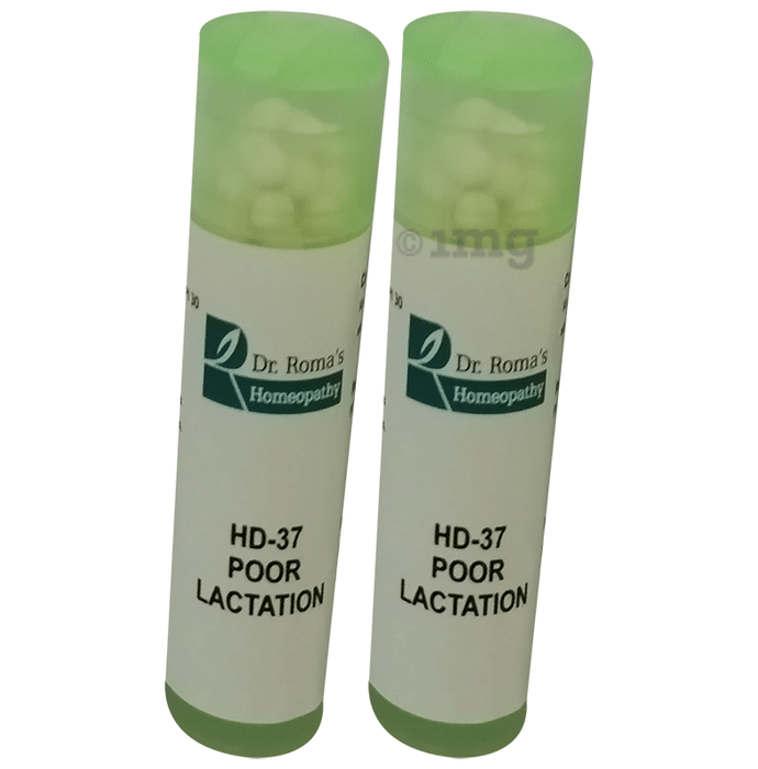 Dr. Romas Homeopathy HD-37 Poor Lactation, 2 Bottles of 2 Dram