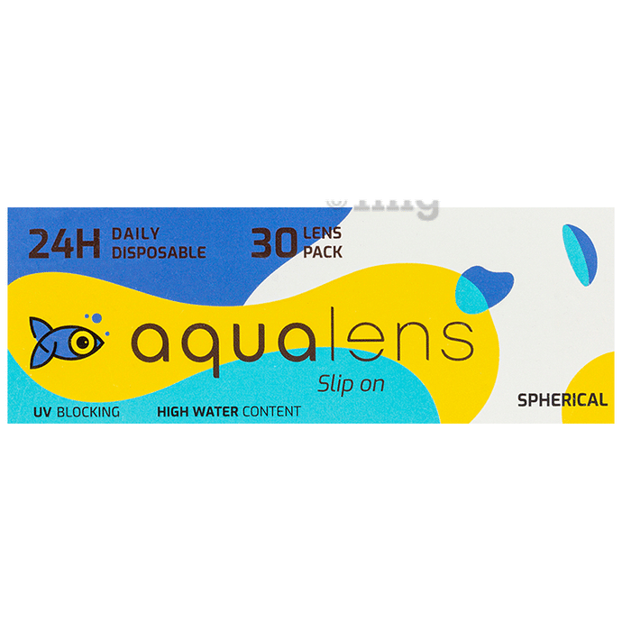 Aqualens 24H Contact Lens with High Water Content & UV Protection Optical Power -3.75 Transparent Spherical
