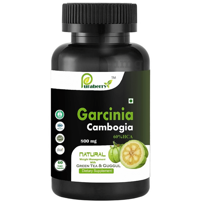 Puraberry Garcinia Cambogia 60% HCA 800mg Veggie Capsule