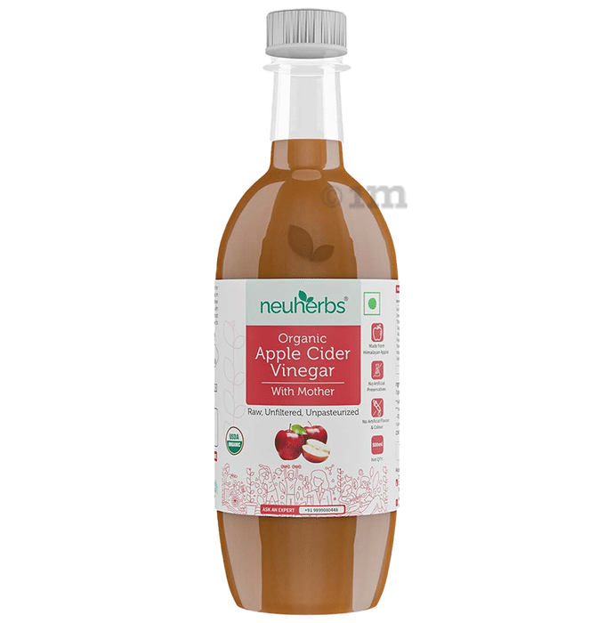 Neuherbs Organic Apple Cider Vinegar ACV with Mother | Raw, Unfiltered & Unpasteurized