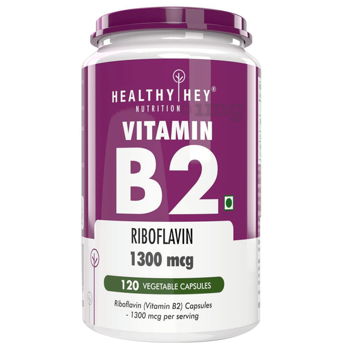 HealthyHey Nutrition Vitamin B2 Vegetable Capsule Buy bottle of 120.0 vegicaps at best price in