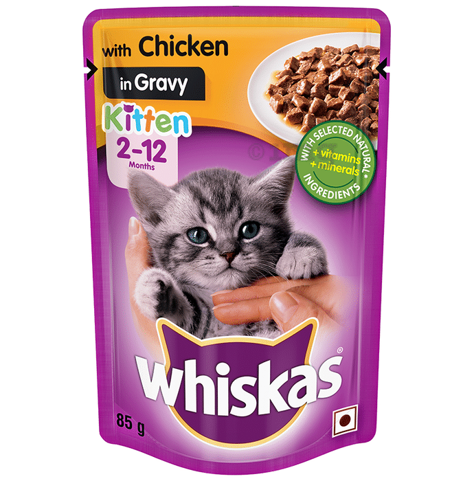 Whiskas Wet Cat Food with Chicken in Gravy for Kitten 2-12 Months