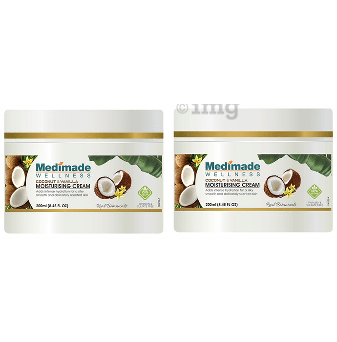 Medimade Wellness Coconut and Vanilla Moisturising Cream (200ml Each)