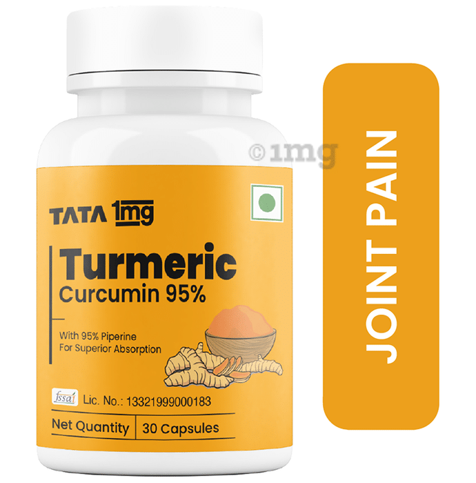 Tata 1mg Turmeric Curcumin 95% with Piperine Capsule