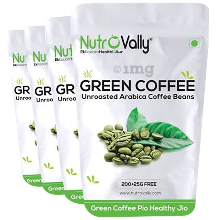 Nutrovally Unroasted Green Coffee Beans (225gm Each)