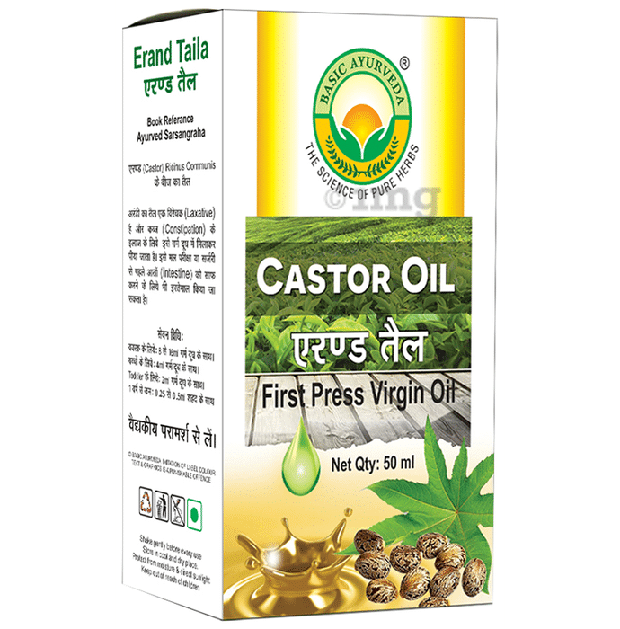 Basic Ayurveda Castor Virgin Oil | Helps Ease Constipation