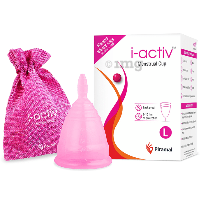 i-activ Menstrual Cup Large with Jute Bag
