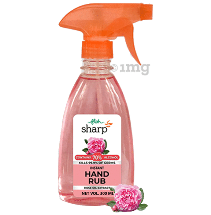 FLOH Rose Oil Extract Sharp Instant Hand Rub Sanitizer