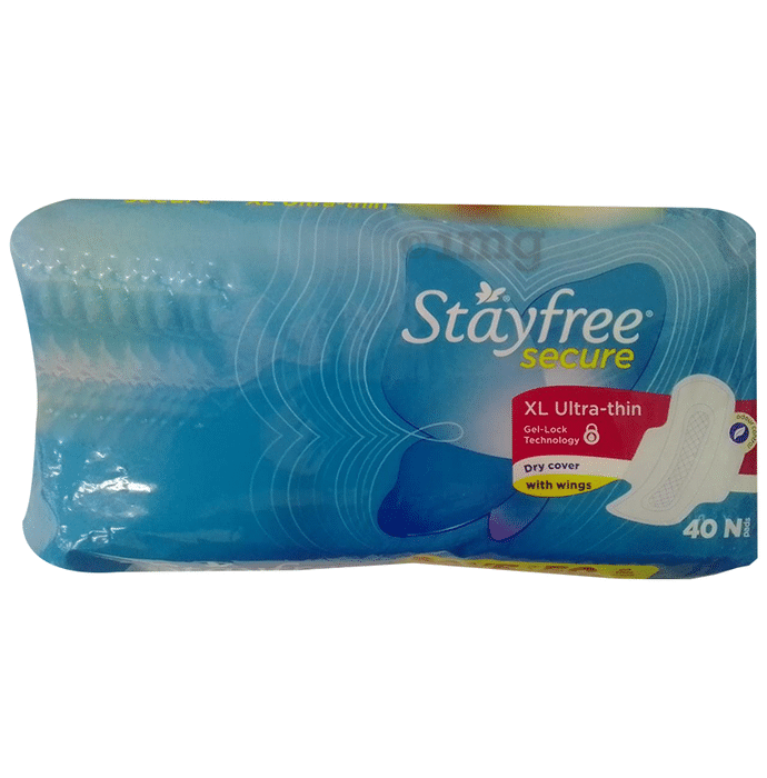 Stayfree Secure Ultra-Thin Sanitary Pads with Wings | Size Pads XL