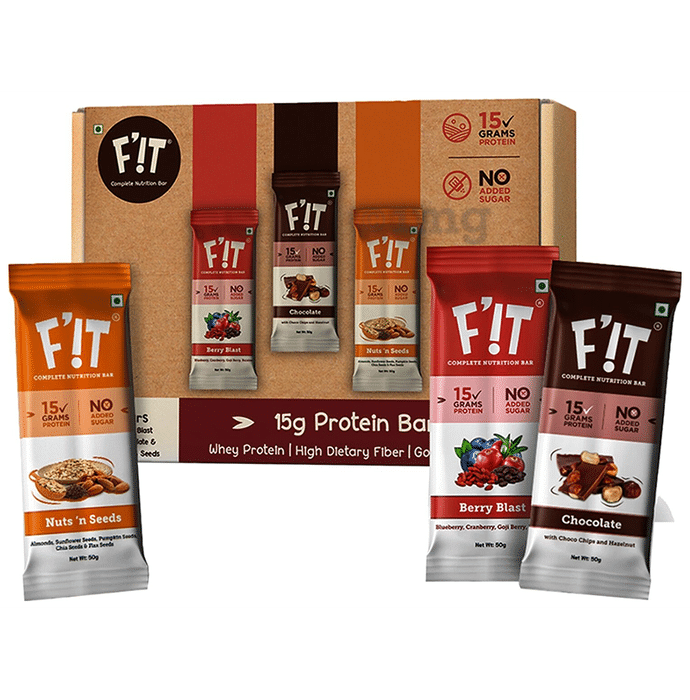 F'it Complete Nutrition Bar (50gm Each) Assorted