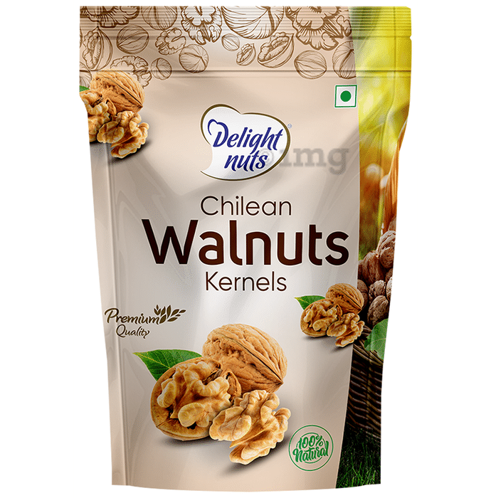 Delight Nuts Chilean Walnuts Kernels | Premium Quality (200gm Each)
