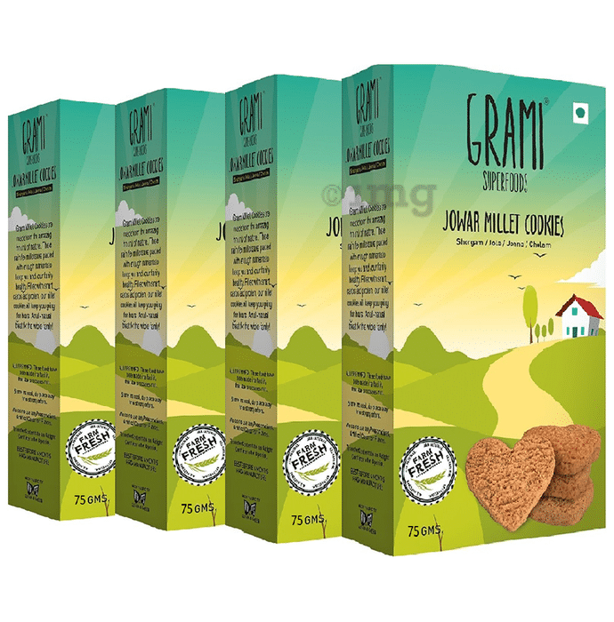 Grami Superfood Jowar Millet Cookies (75gm Each)