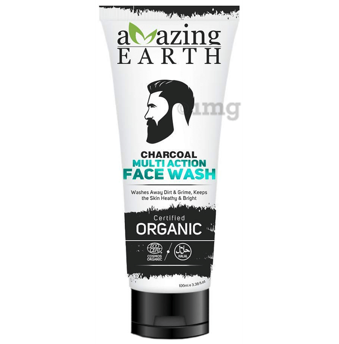 Amazing Earth Charcoal Multi Action Face Wash for Men