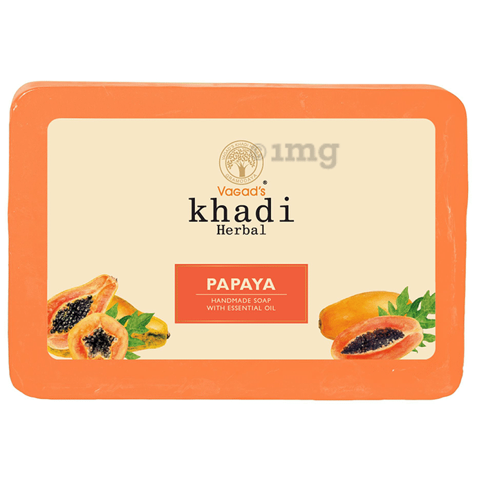 Vagad's Khadi Herbal Handmade Soap Papaya