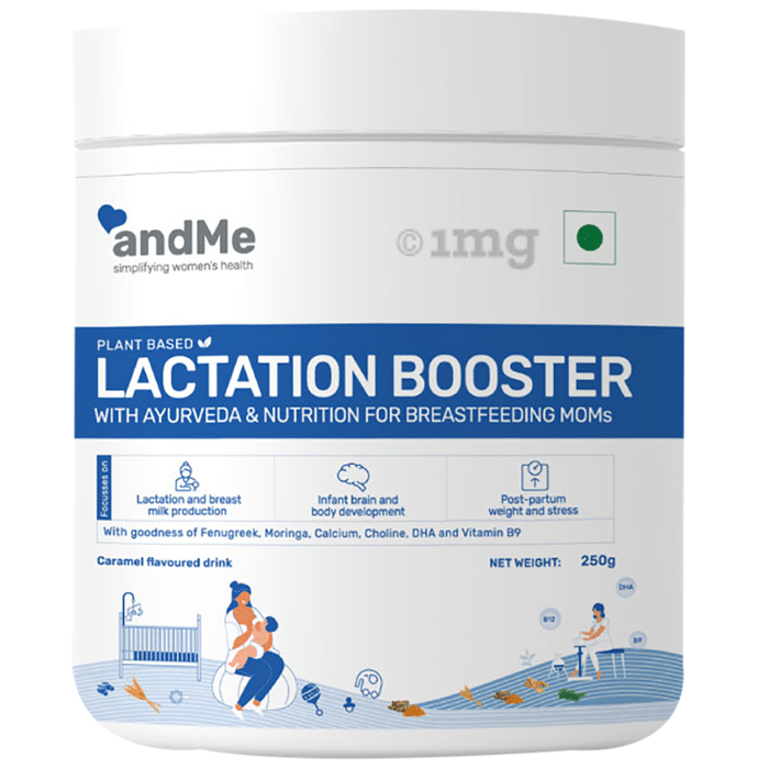 Andme Plant Based Lactation Booster Powder Caramel