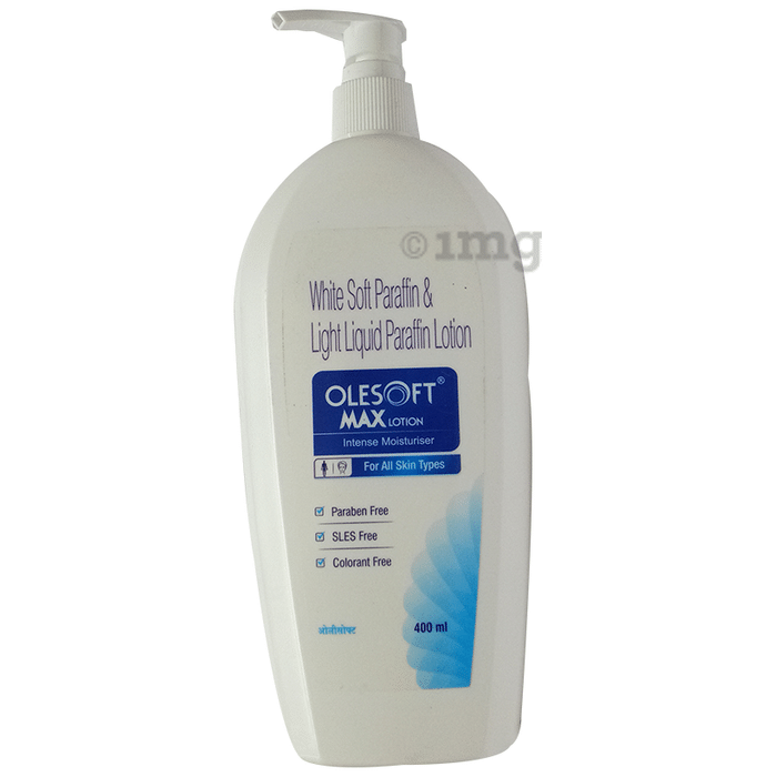 Olesoft Max Intense Moisturiser Lotion with Soft Paraffin & Light Liquid Paraffin | Paraben, SLES & Colourant-Free | Derma Care | For All Skin Types
