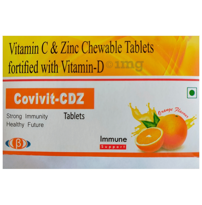 Covivit-CDZ Chewable Tablet Orange