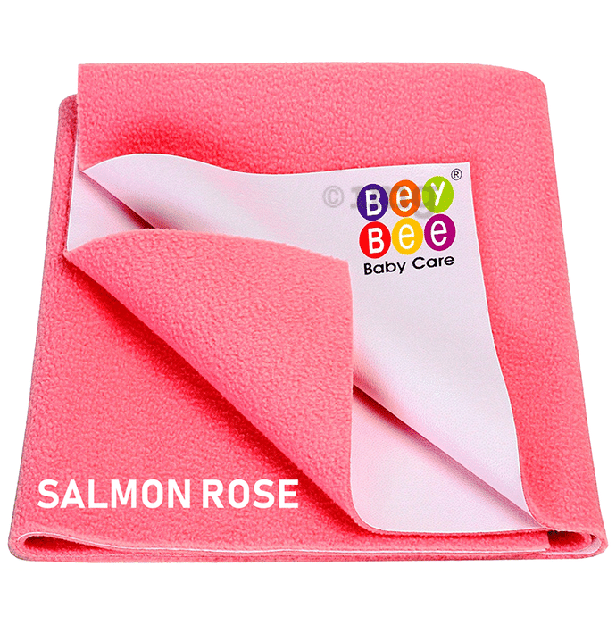Bey Bee Waterproof Mattress Protector Dry Sheet for Babies and Adults (200cm X 140cm) Sheet XL Salmon Rose