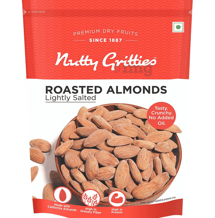 Nutty Gritties Roasted Almonds Lightly Salted (200gm Each)