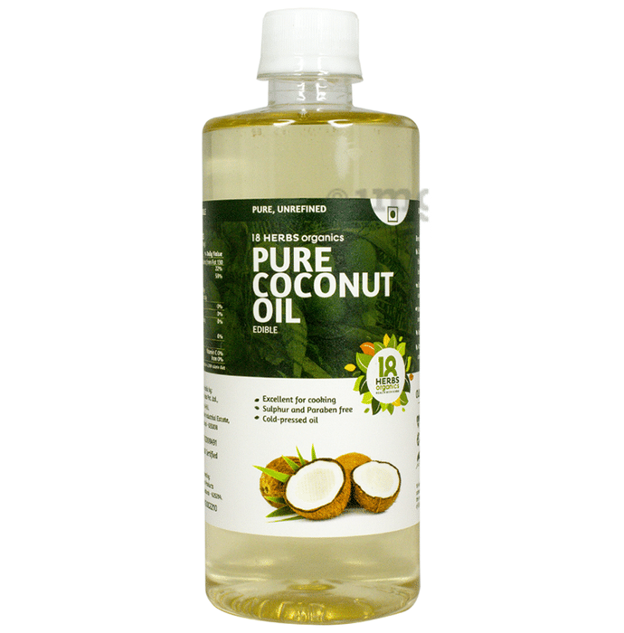 18 Herbs Organics Pure Coconut Oil Edible