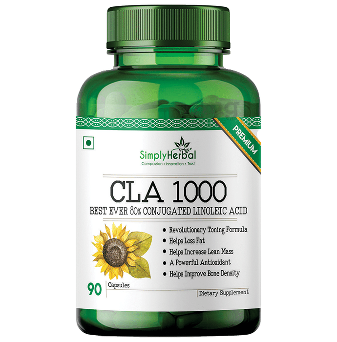 Simply Herbal Natural Plant Based Active CLA 1600mg Vegetarian Capsule