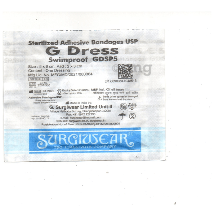 G Dress GDSP5 Swimproof Bandage 5cm x 6cm