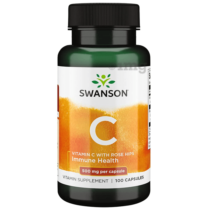 Swanson Vitamin C With Rose Hips 500mg Capsule