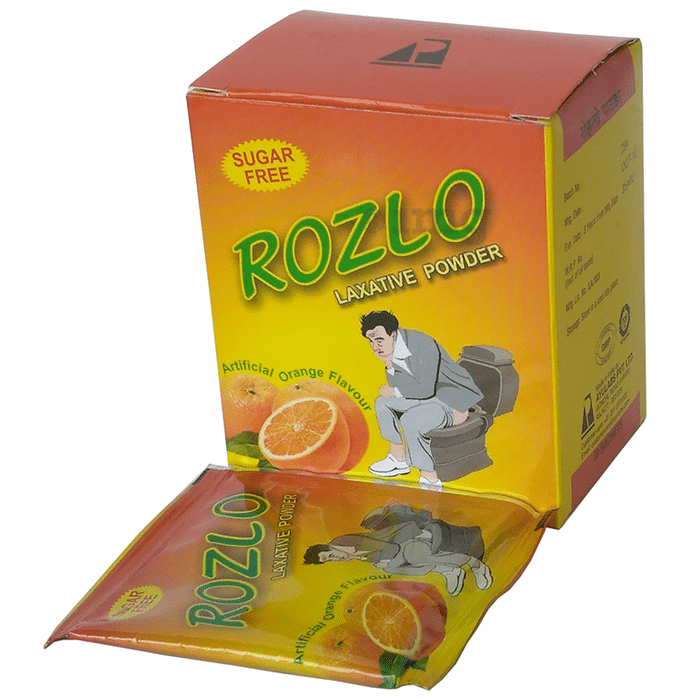 Ayulabs Rozlo Laxative Powder Artificial Orange Sugar Free