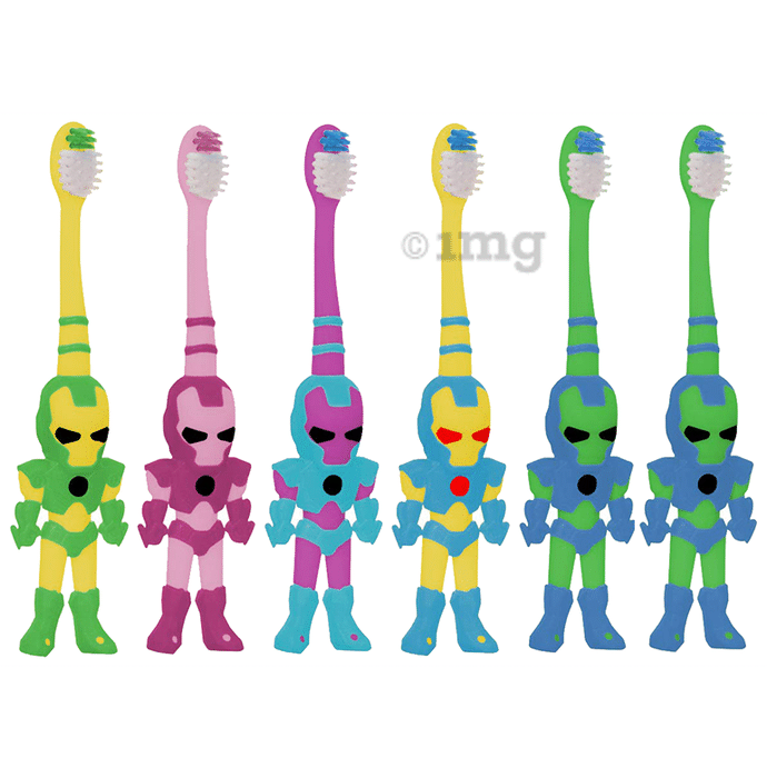 Buddsbuddy Robo Cartoon Kids Soft Bristles Tooth Brush