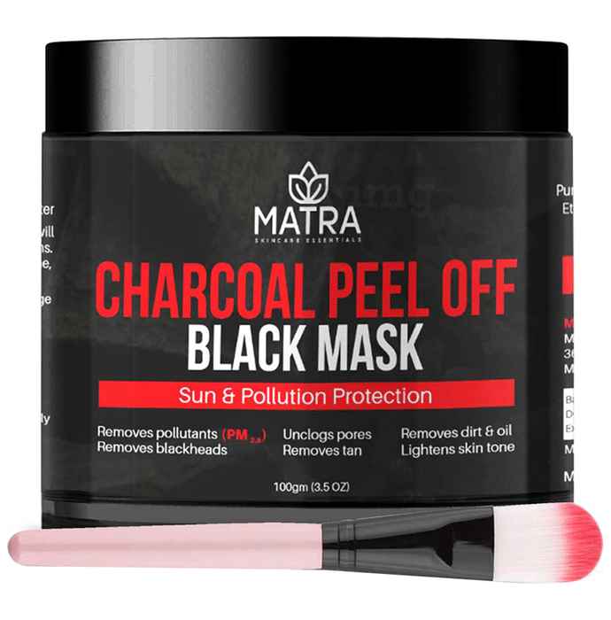Matra Charcoal Peel Off Black Mask with Mask Brush Free