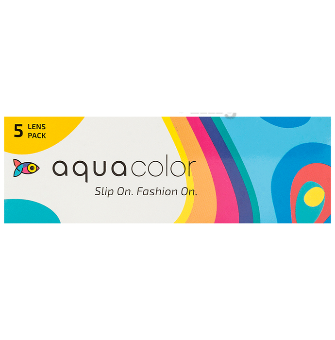 Aquacolor Daily Disposable Colored Contact Lens with UV Protection Optical Power -4.25 Icy Blue