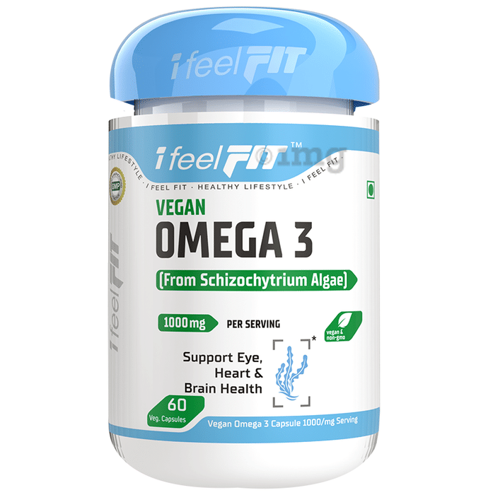 iFeelFIT Vegan Omega 3 (from Schizochytrium Algae) Veg. Capsule