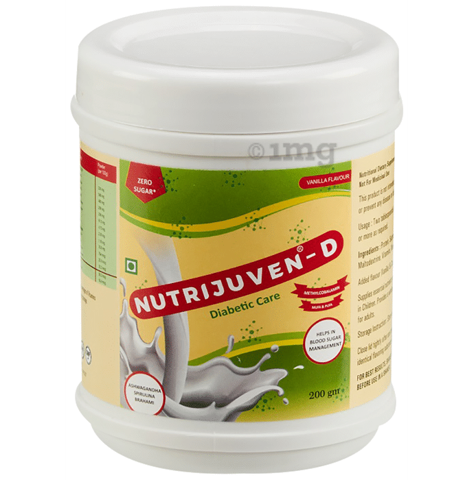 Nutrijuven - D Diabetic Care Powder (200gm Each) Zero Sugar Vanilla