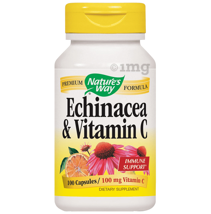 Nature's Way Echinacea & Vitamin C 100mg Capsule (100 Each)