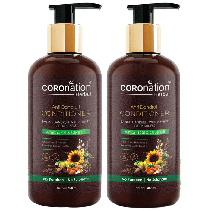 Coronation Herbal Almond Oil & Olive Oil Anti Dandruff Conditioner (300ml Each)