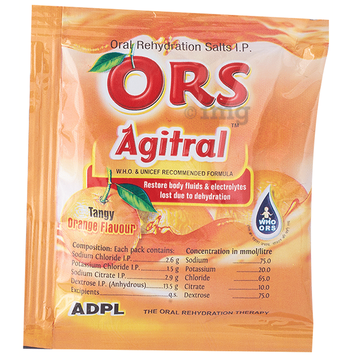 ADPL Agrital ORS Sachet (21gm Each) Tangy Orange