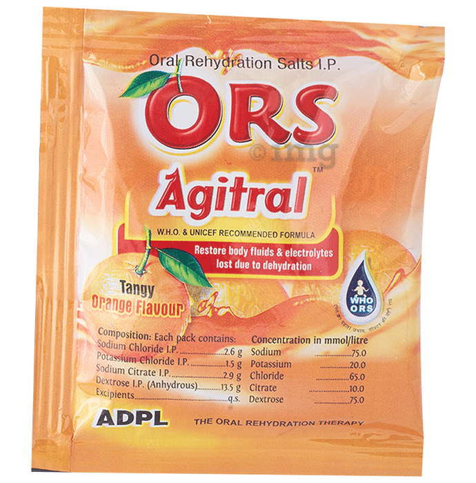 ADPL Agrital ORS Sachet (21gm Each) Tangy Orange