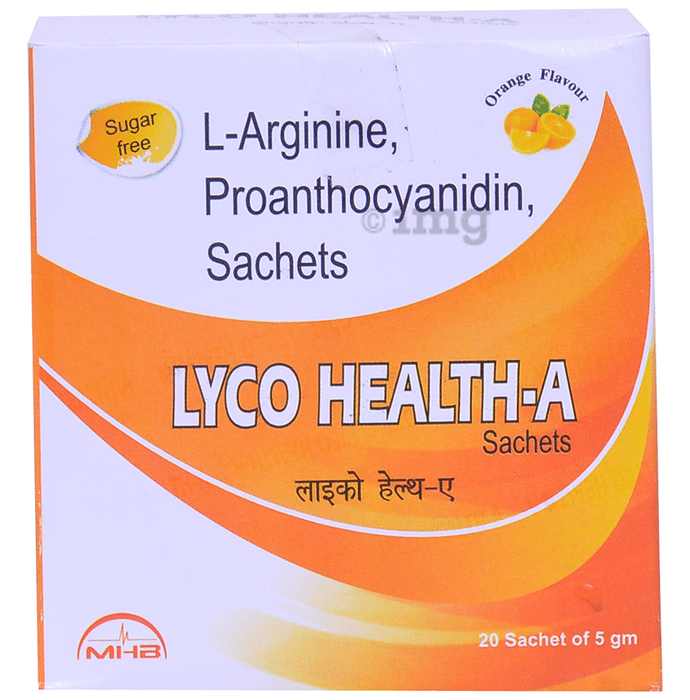 MHB Lyco Health-A | Sachet with L-Arginine & Proanthocyanidin Orange Sugar Free