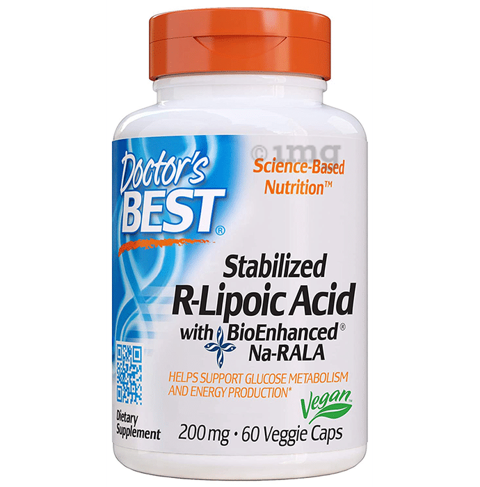 Doctor's Best Stabilized R-Lipoic Acid 200mg Veggie Cap