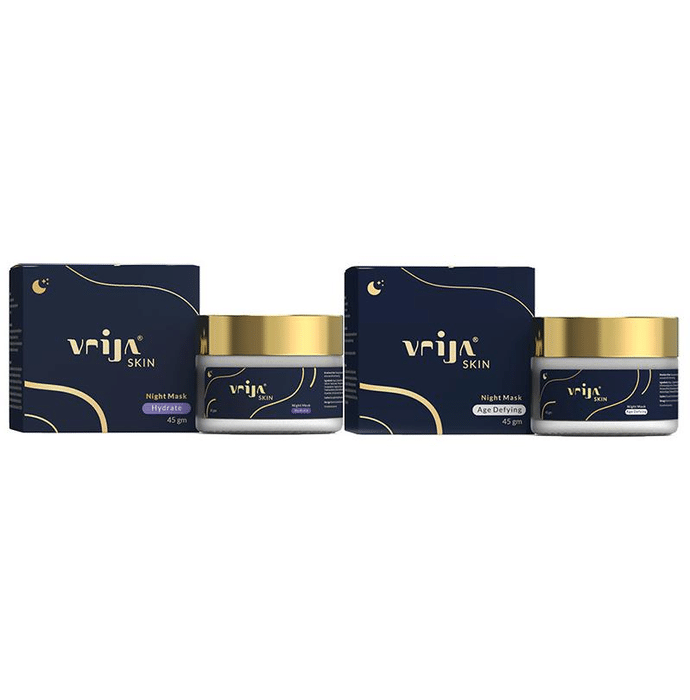 Vrija Combo Pack of Hydrate & Age Defying Night Mask (45gm Each)