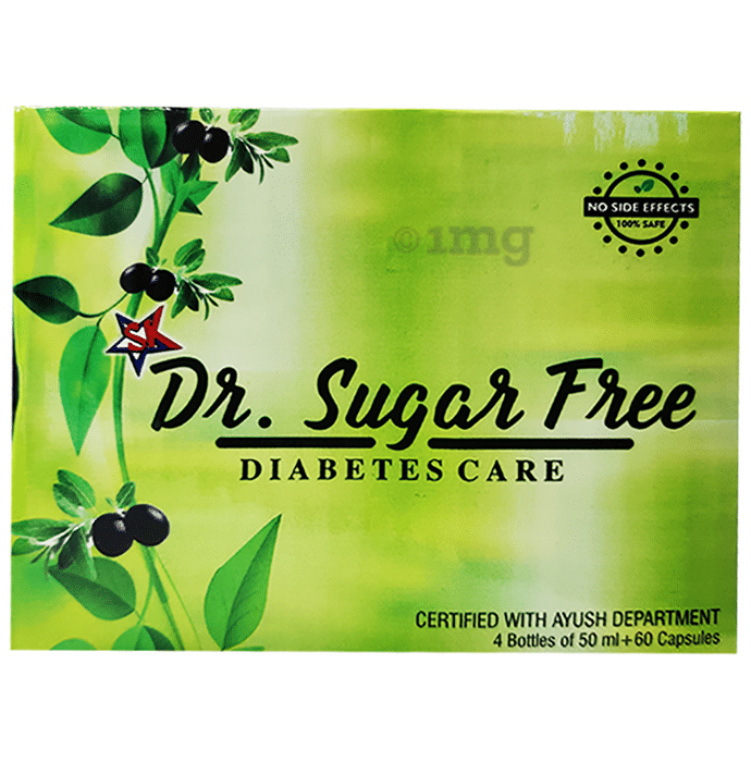 Sat Kartar Dr. Sugar Free Diabetes Care Kit (4 Bottle of 50ml Juice + 60 Capsule)