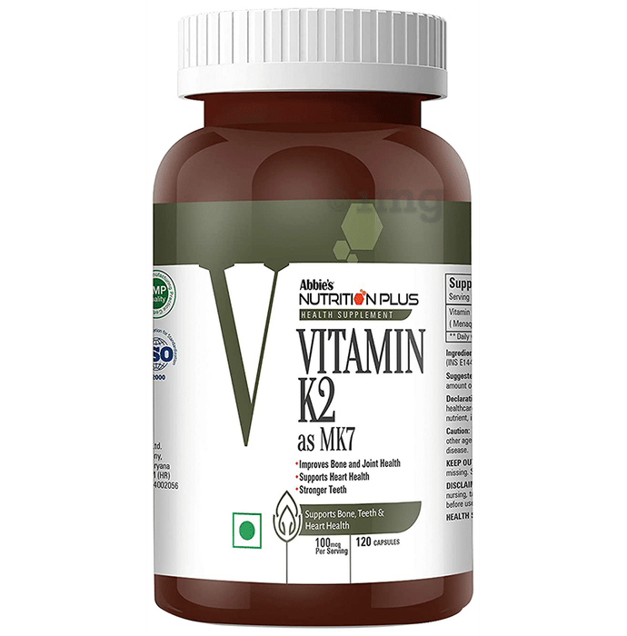 Abbie's Nutrition Plus Health Supplement Vitamin K2 as MK7 Capsule